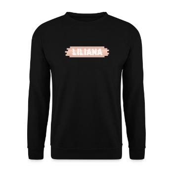 First name Liliana - Unisex Sweatshirt - black - Front - Alina (178cm) & Michal (187cm)