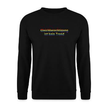 Equality is not a trend - Unisex Sweatshirt - black - Front - Alina (178cm) & Michal (187cm)