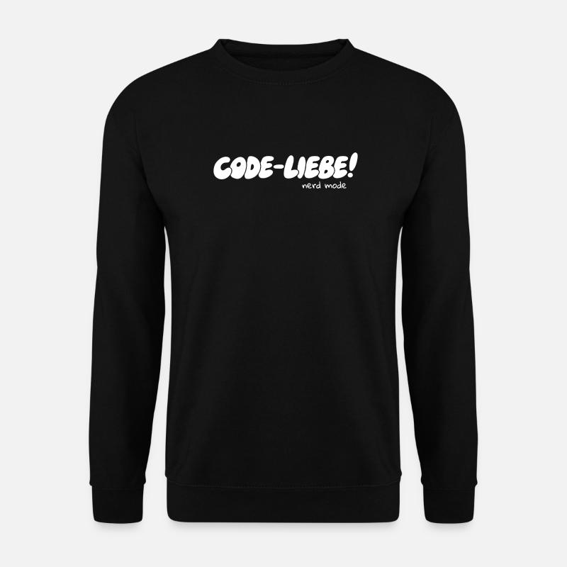 Code-Liebe – Mode Nerd Activé - Sweat-shirt Unisexe - noir