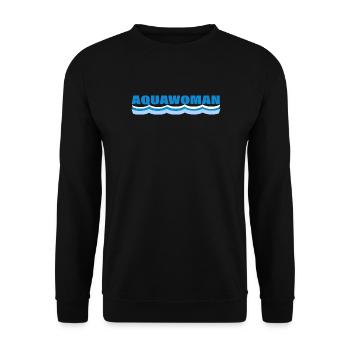 AQUAWOMAN - Unisex Sweatshirt - black - Front - Alina (178cm) & Michal (187cm)