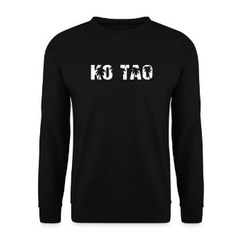 Ko Tao Thailand Palm Trees - Unisex Sweatshirt - black - Front - Alina (178cm) & Michal (187cm)