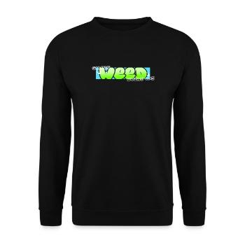 Fumez de l’herbe tous les jours - Sweat-shirt Unisexe - noir - Devant - Alina (178cm) & Michal (187cm)