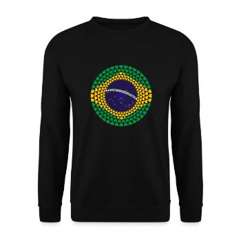 Brésil Brasil Mandala de coeur - Sweat-shirt Unisexe - noir - Devant - Alina (178cm) & Michal (187cm)