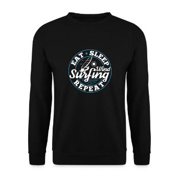 Chemises de planche à voile - Sweat-shirt Unisexe - noir - Devant - Alina (178cm) & Michal (187cm)