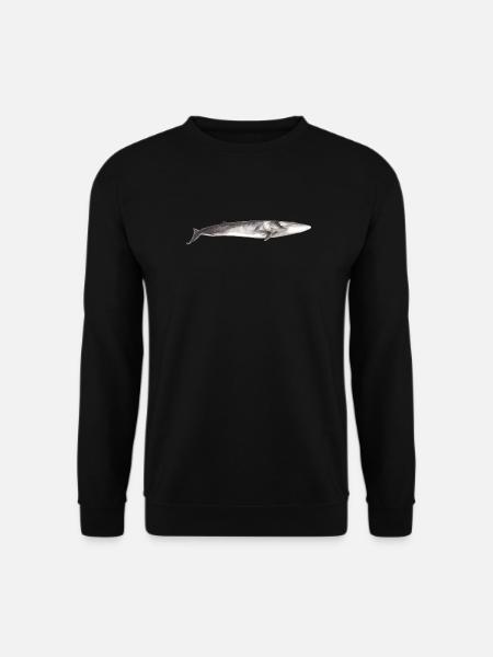Fin whale Balaenoptera physalus - Unisex Sweatshirt - black