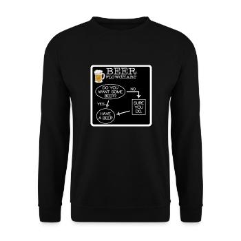Diagramme de la rivière Beer / Organigramme de la bière / Bière de fête - Sweat-shirt Unisexe - noir - Devant - Alina (178cm) & Michal (187cm)