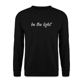 Be the light - Unisex Pullover - Schwarz - Vorne - Alina (178cm) & Michal (187cm)