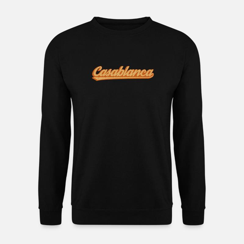 CasaBlanca Retro Script - Unisex Pullover - Schwarz