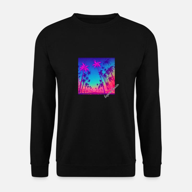 Neon Palm Highway - Unisex Sweatshirt - black