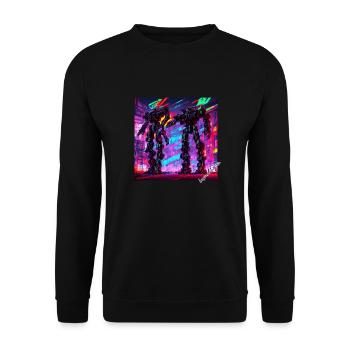 Neon Mechas - Unisex Sweatshirt - black - Front - Alina (178cm) & Michal (187cm)