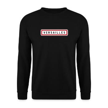 Panneau central de Versailles, Yvelines - Sweat-shirt Unisexe - noir - Devant - Alina (178cm) & Michal (187cm)
