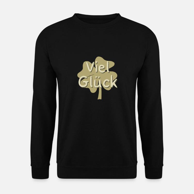 Viel Glück Kleeblatt - Unisex Pullover - Schwarz