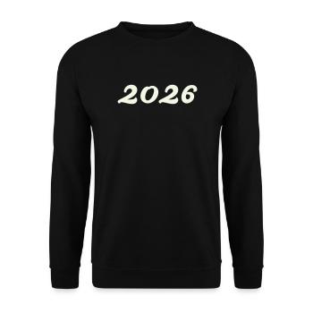 2026 - Unisex Pullover - Schwarz - Vorne - Alina (178cm) & Michal (187cm)