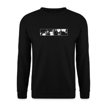Monkey in a Picture Frame – Photo Art Jungle Banana - Unisex Sweatshirt - black - Front - Alina (178cm) & Michal (187cm)