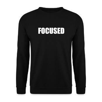 Focused - Unisex Sweatshirt - black - Front - Alina (178cm) & Michal (187cm)
