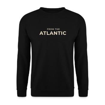 From the Atlantic Vintage Typography - Unisex Sweatshirt - black - Front - Alina (178cm) & Michal (187cm)