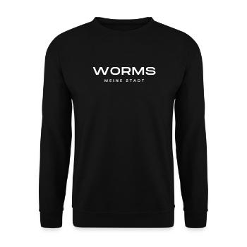 Worms - Unisex Sweatshirt - black - Front - Alina (178cm) & Michal (187cm)