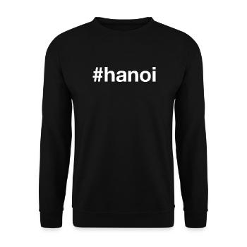 Hanoi Vietnam Hashtag - Unisex Pullover - Schwarz - Vorne - Alina (178cm) & Michal (187cm)