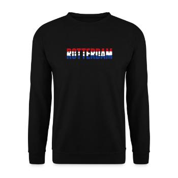 Drapeau de Rotterdam Néerlandais Vintage - Sweat-shirt Unisexe - noir - Devant - Alina (178cm) & Michal (187cm)