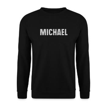 Name Michael - Unisex Pullover - Schwarz - Vorne - Alina (178cm) & Michal (187cm)
