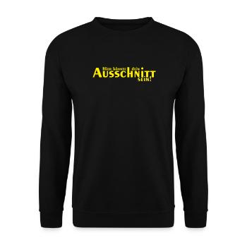 Hier könnte dein Ausschnitt sein - Unisex Pullover - Schwarz - Vorne - Alina (178cm) & Michal (187cm)