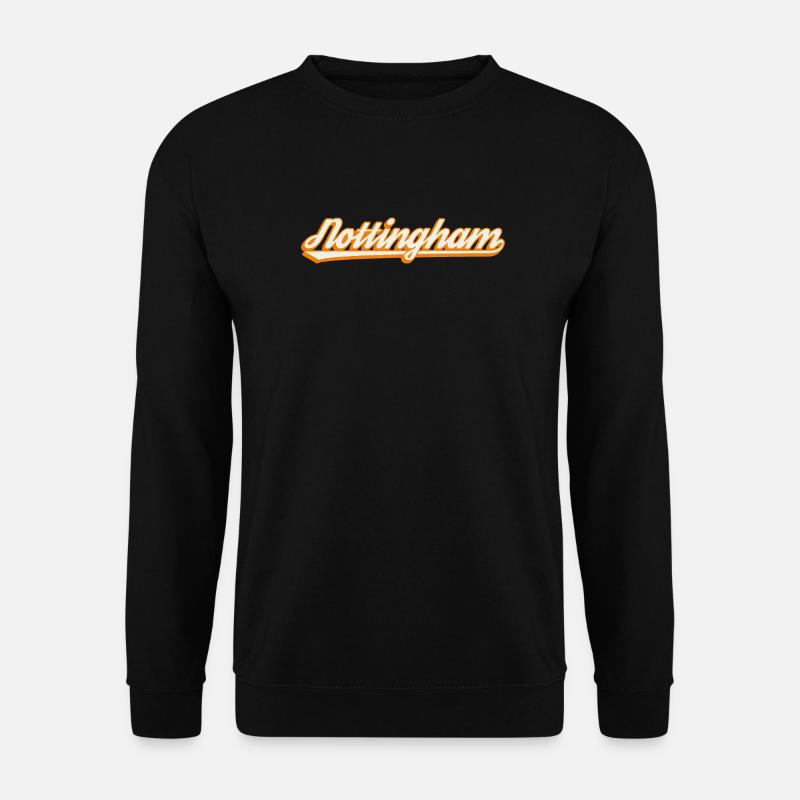 Nottingham Orange Script - Unisex Pullover - Schwarz