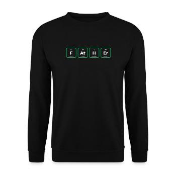 Father - Periodic table, original design - Unisex Sweatshirt - black - Front - Alina (178cm) & Michal (187cm)