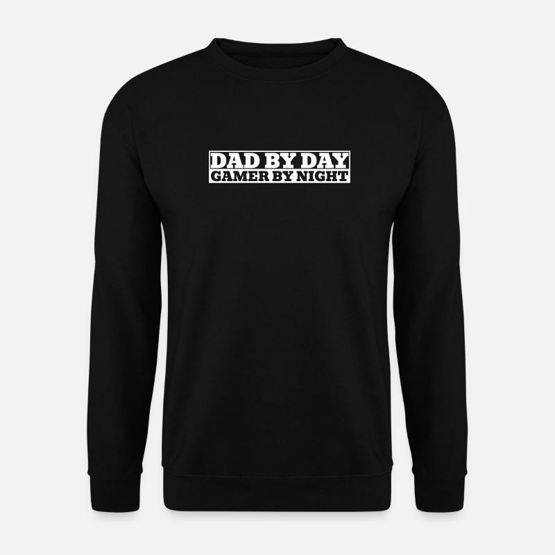 dad by day - gamer by night - Unisex Pullover - Schwarz