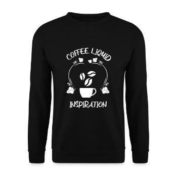 Café Espresso Café - Sweat-shirt Unisexe - noir - Devant - Alina (178cm) & Michal (187cm)