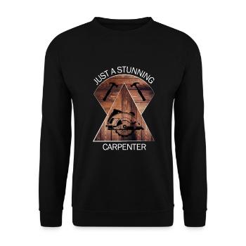 Carpenter Carpenter Rooms Craftsman Wood - Unisex Sweatshirt - black - Front - Alina (178cm) & Michal (187cm)