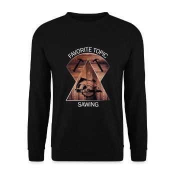 Charpentier, charpentier, charpentier, charpentier, artisan, bois - Sweat-shirt Unisexe - noir - Devant - Alina (178cm) & Michal (187cm)