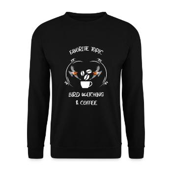 Bird Watching Bird Watching Birding Coffee - Unisex Sweatshirt - black - Front - Alina (178cm) & Michal (187cm)