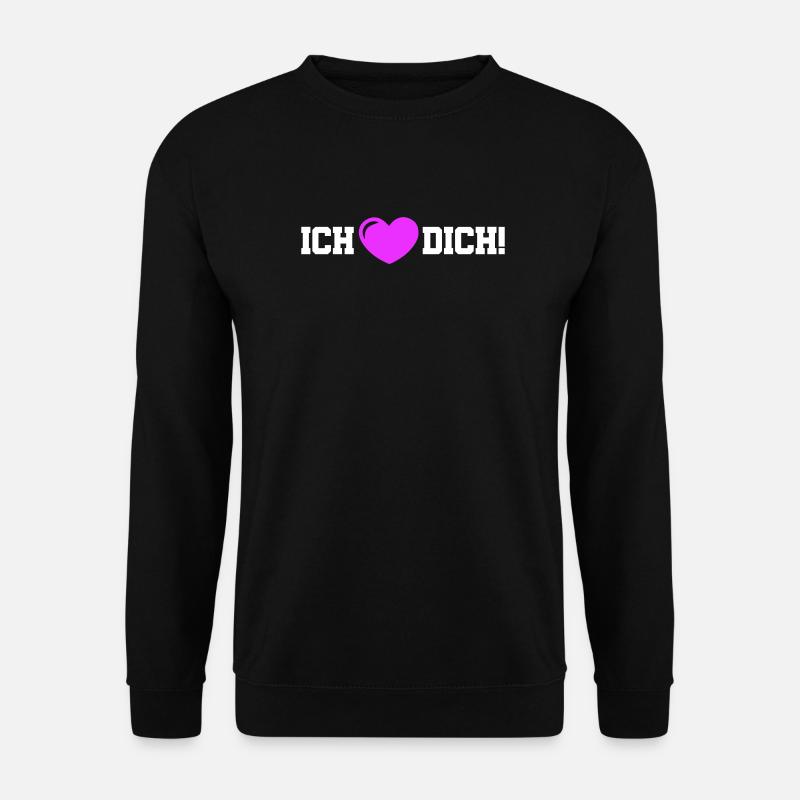 Ich Liebe Dich Herz - Unisex Pullover - Schwarz