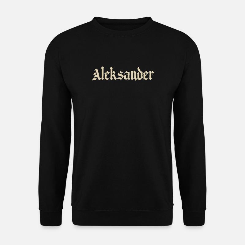 Aleksander Gothic Font - Unisex Sweatshirt - black