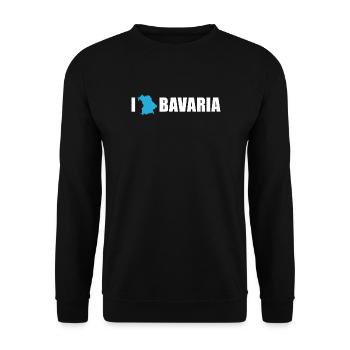 J’adore la Bavière Bayern - Sweat-shirt Unisexe - noir - Devant - Alina (178cm) & Michal (187cm)
