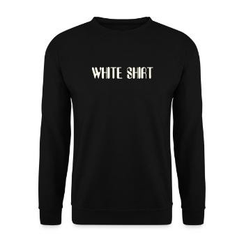 White Shirt | Song Shirt | Band Sweater - Unisex Pullover - Schwarz - Vorne - Alina (178cm) & Michal (187cm)