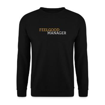 Feelgood manager black shirt - Unisex Sweatshirt - black - Front - Alina (178cm) & Michal (187cm)