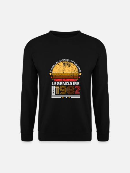 Août 1982 Vintage Anniversaire Rétro - Sweat-shirt Unisexe - noir