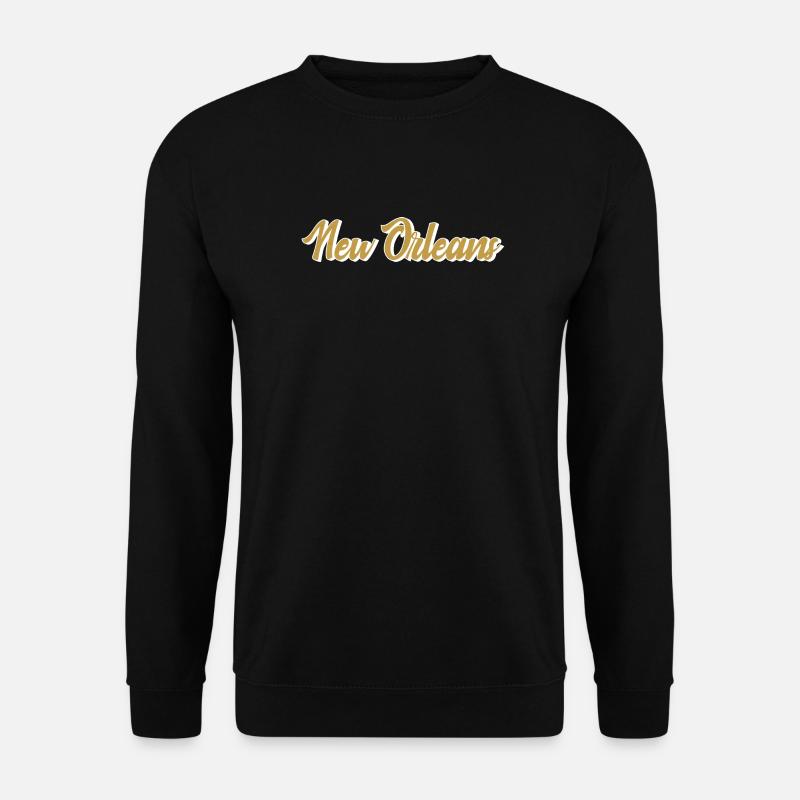 New Orleans Gold Script - Unisex Pullover - Schwarz