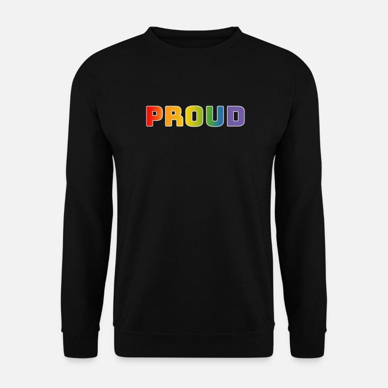 Rainbow proud white - Unisex Sweatshirt - black