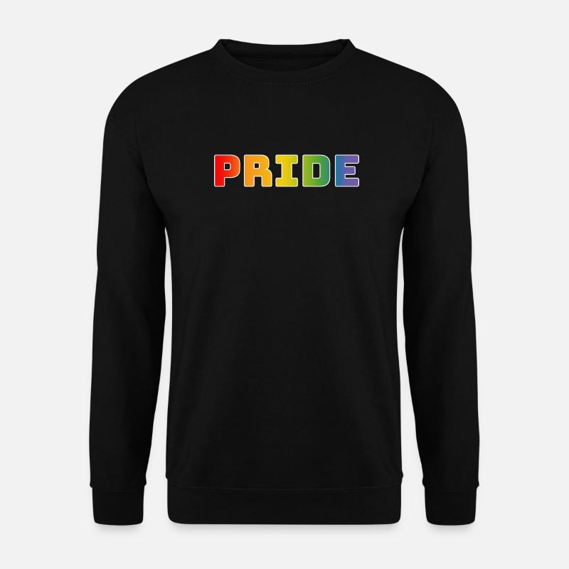 Rainbow pride blanc - Sweat-shirt Unisexe - noir