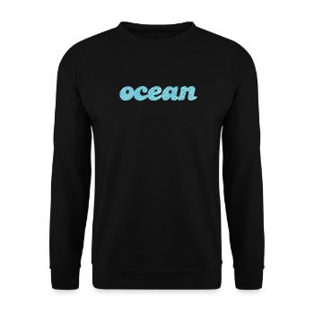 Ocean Ocean Fish Scales Sea Pattern Maritime Aqua - Sweat-shirt Unisexe - noir - Devant - Alina (178cm) & Michal (187cm)
