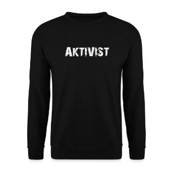 AKTIVIST - Unisex Pullover - Schwarz - Vorne - Alina (178cm) & Michal (187cm)