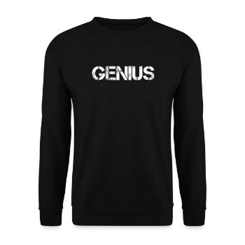 GENIUS - Unisex Sweatshirt - black - Front - Alina (178cm) & Michal (187cm)