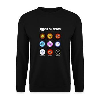 Astronomy Types Of Stars - Unisex Sweatshirt - black - Front - Alina (178cm) & Michal (187cm)