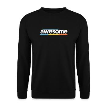 Awesome Typography Design - Unisex Sweatshirt - black - Front - Alina (178cm) & Michal (187cm)