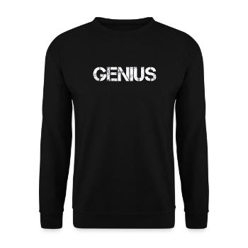 Genius - Unisex Sweatshirt - black - Front - Alina (178cm) & Michal (187cm)