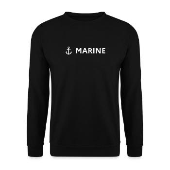 Vêtement Marine – Style Marin - Sweat-shirt Unisexe - noir - Devant - Alina (178cm) & Michal (187cm)