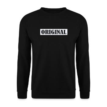 original- - Unisex Pullover - Schwarz - Vorne - Alina (178cm) & Michal (187cm)