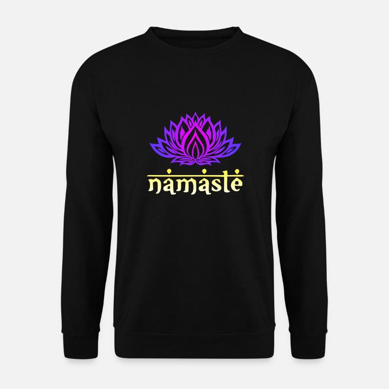 Namaste Lotus Blüte - Unisex Pullover - Schwarz
